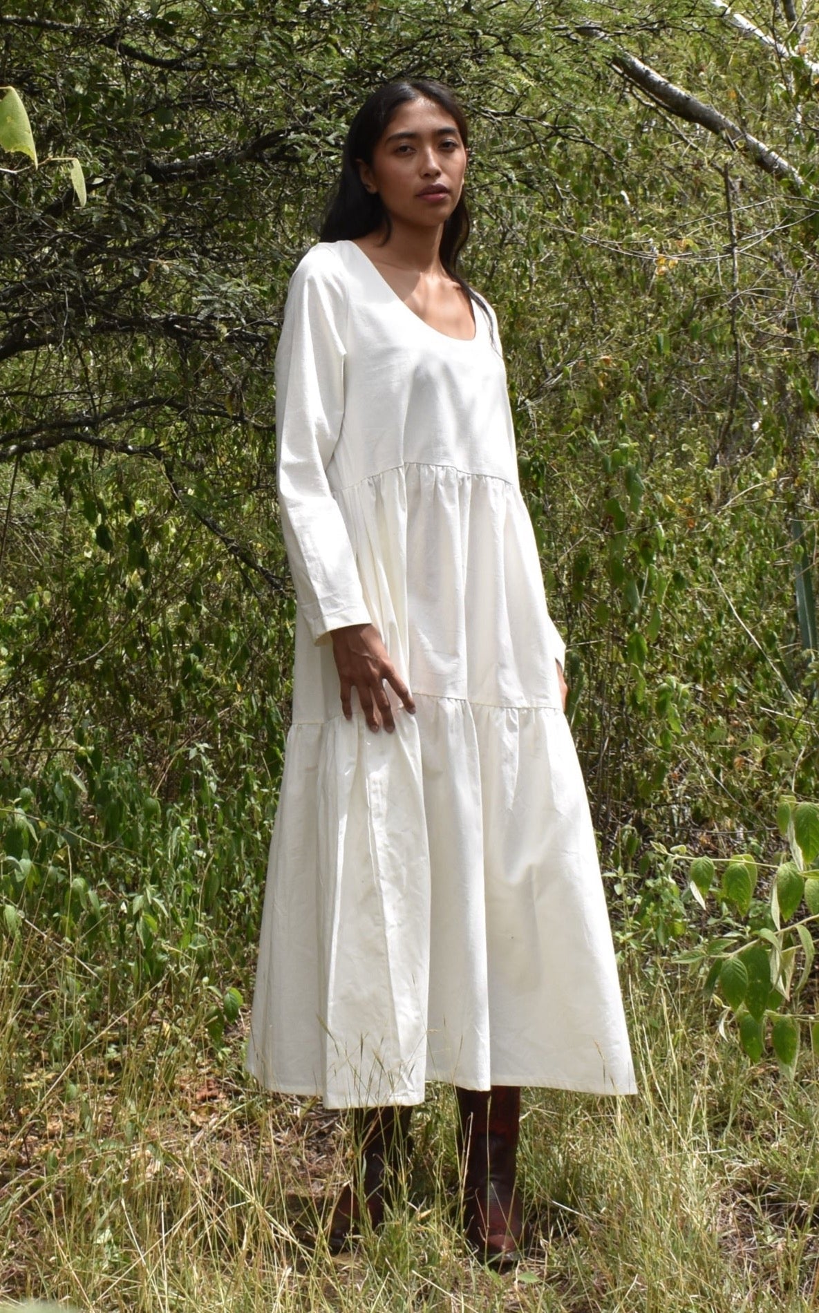 Jasmine Dress in White Organice Cotton