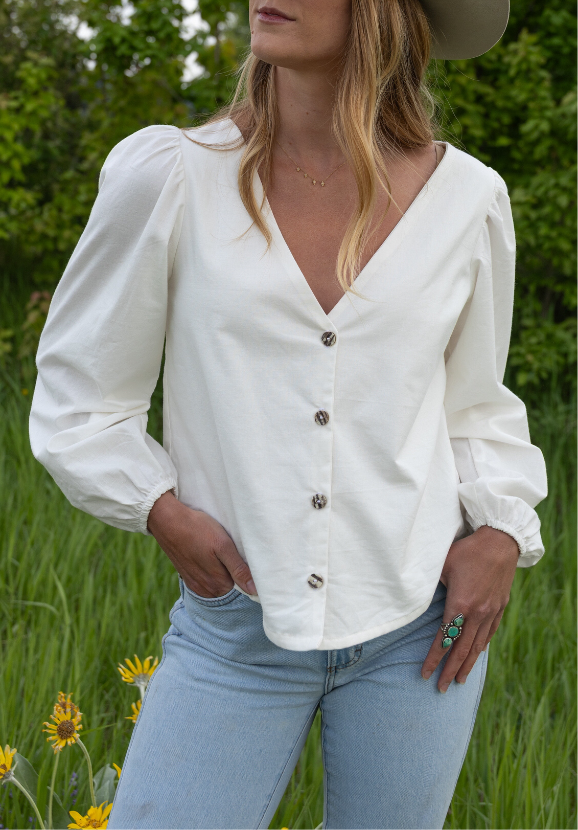 Victoria Blouse in Organic Cotton