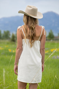 Bow-tie Dress in Organic Cotton