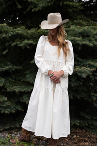 Jasmine Dress in White Organic Cotton