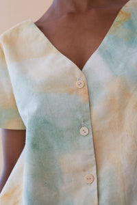 Kaya Blouse in Beach Glass