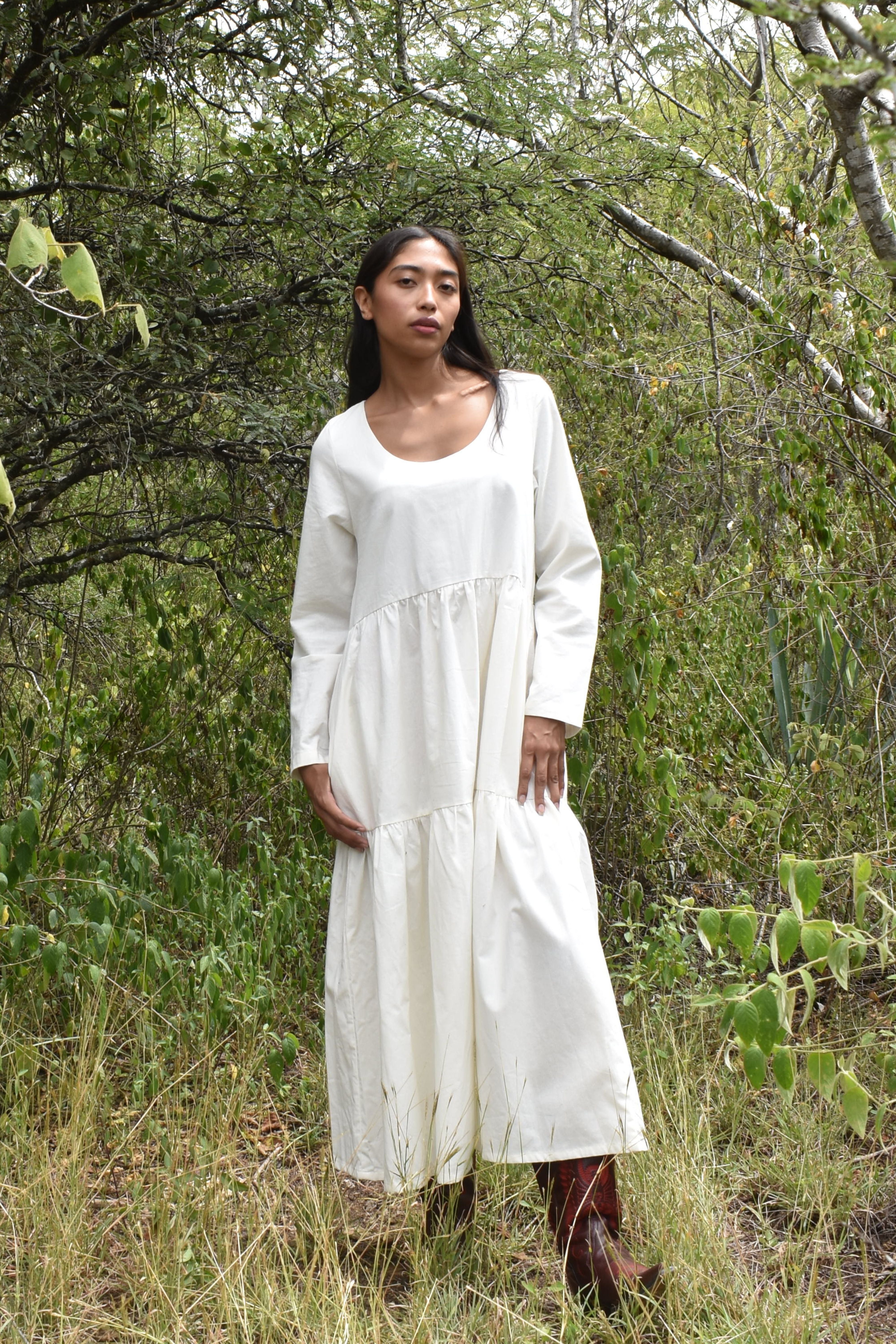 Jasmine Dress in White Organice Cotton