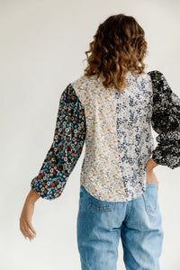 Megan Blouse in Fall Floral Mix