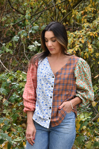 Victoria Blouse in Mixed Print
