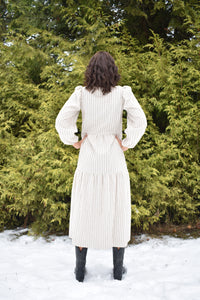 Jasmine Dress in Cotton Stripes