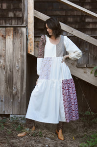 Jasmine Dress in Print Patchwork